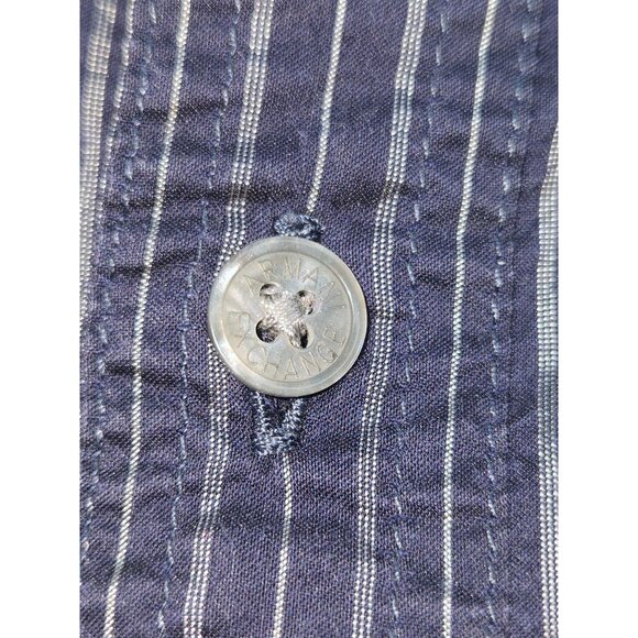 Armani Exchange Mens Long Sleeve Striped Shirt Medium - Picture 7 of 8